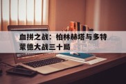 血拼之战：柏林赫塔与多特蒙德大战三十局的简单介绍